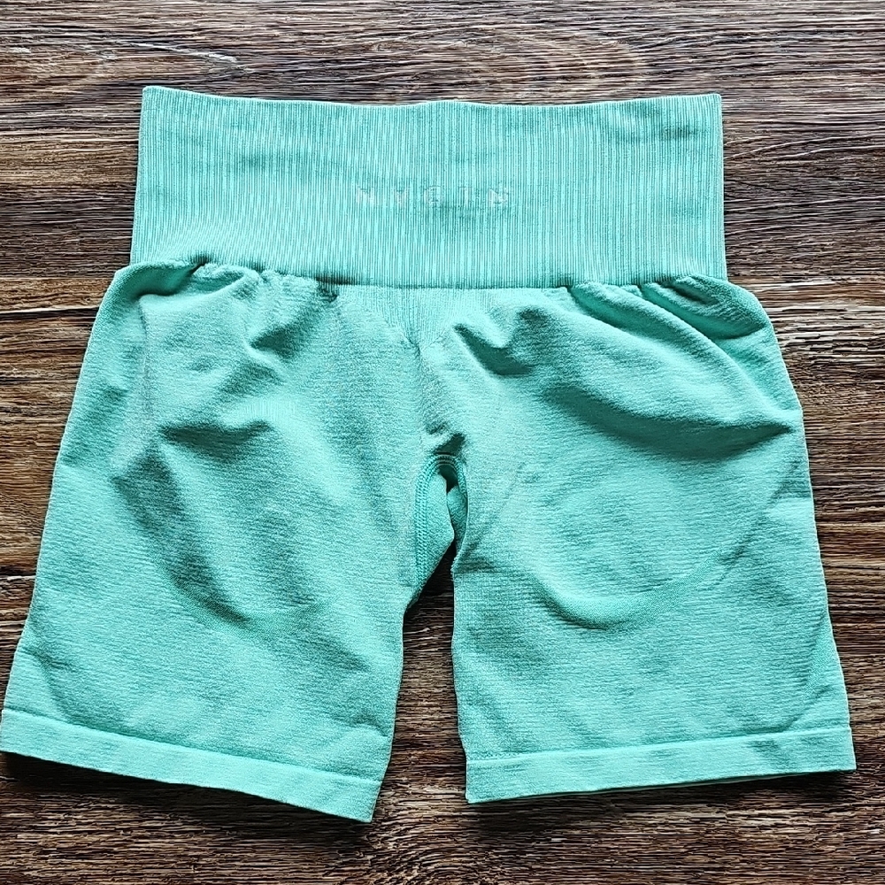 NVGTN Contour Shorts Available In Candy Apple Red, Baby Pink, Nude, Mint - Picture 9 of 9